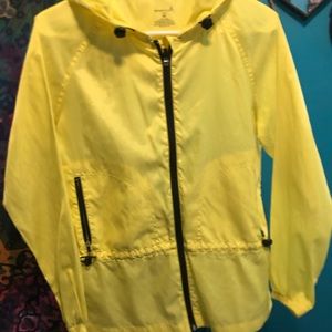 Neon yellow windbreaker